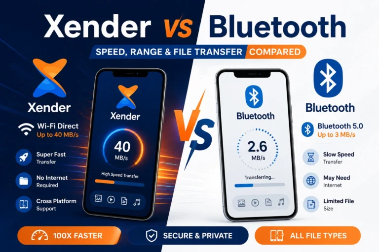 Xender vs Bluetooth